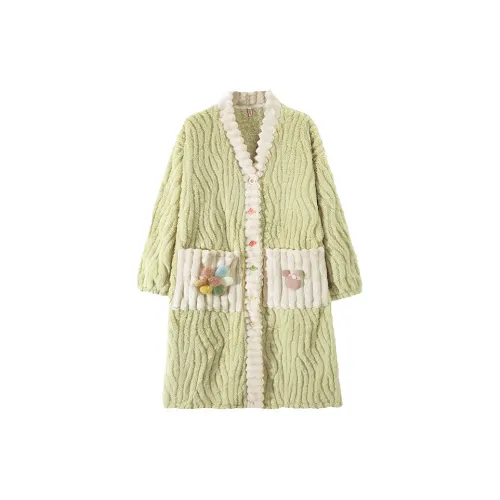 Qiao Ni Tong Ночная сорочка Женская Гороховый зеленый