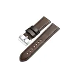 Серебряная шпилька - темно-кофейная кожа