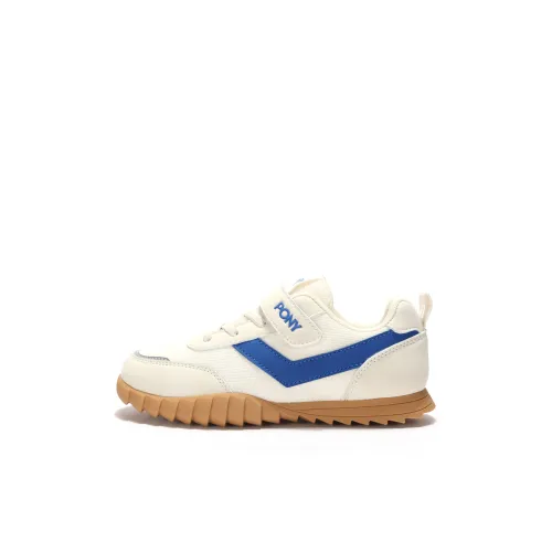 PONY Racer Аbrasion Resistant Shock Absorbers Kids Lifestyle Shoes Белый Синий Детский