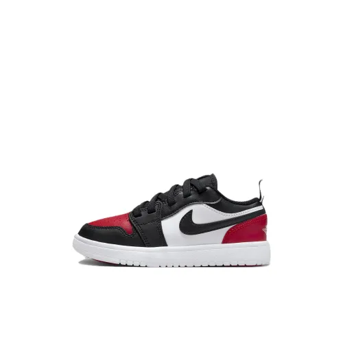Jordan Air Jordan 1 Alt Low Топ Детские баскетбольные кроссовки Черный Красный Для детей 3-7 лет