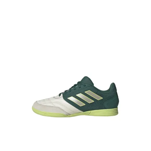Adidas Top Sala Slip Resistant Abrasion Resistant Низкие Детские Футбольные Бутсы Серый Белый Детский