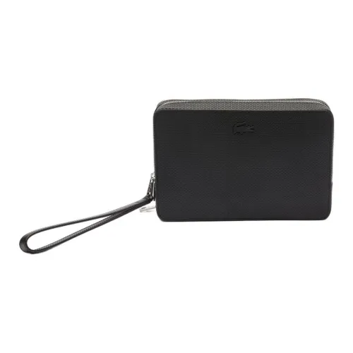 LACOSTE Кожаный клатч мужской черный