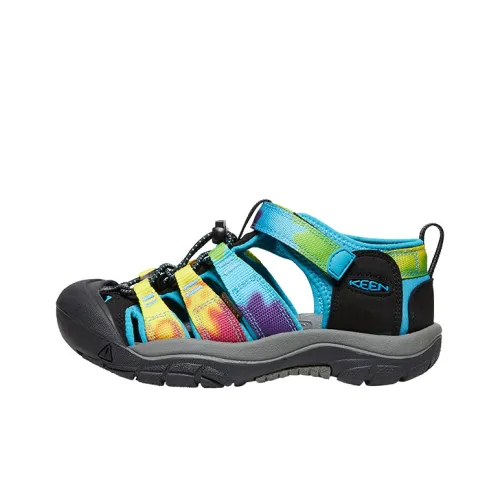 KEEN Newport H2 Slip-Resistant Anti-KICK Abrasion-Resistant Поддержка Детские Сандалии Синий Colorful Подростки