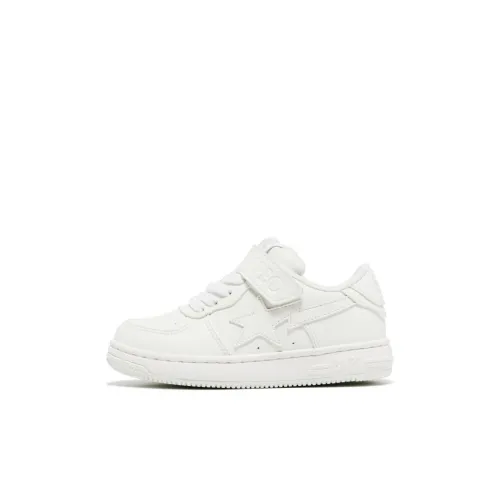 A BATHING APE STA Низкий Топ Детские Скейтбординги Белый Children Возраст 3-7 Лет