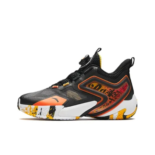 Antakids Амортизация Низкие Баскетбольные Кроссовки Черный Желтый Оранжевый