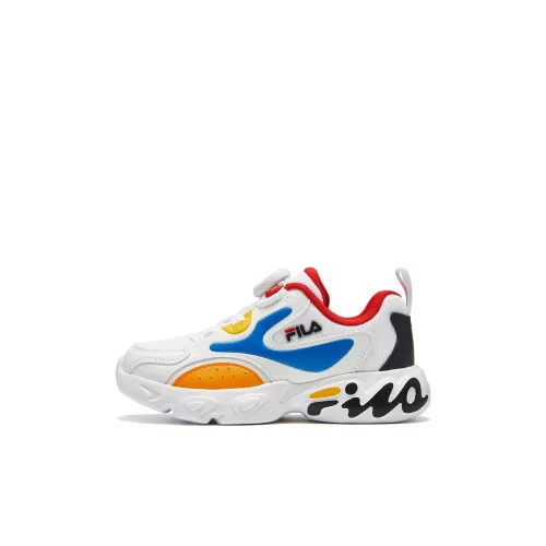 FILA KIDS Palette I3 Low Топ Спортивные беговые кроссовки FILA Белый Bit Синий Дети Возраст 3-7 лет