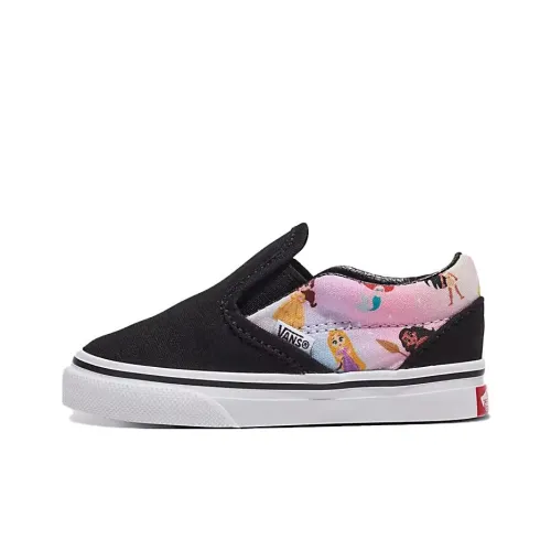 Disney x Vans Slip On Series MID Топ Детские Скейтбординги Черный Подростки