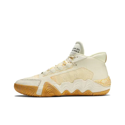 JOE FRESHGOODS x New Balance Kawhi 2 Амортизация MID Топ Детские Баскетбольные кроссовки Крем Подростки