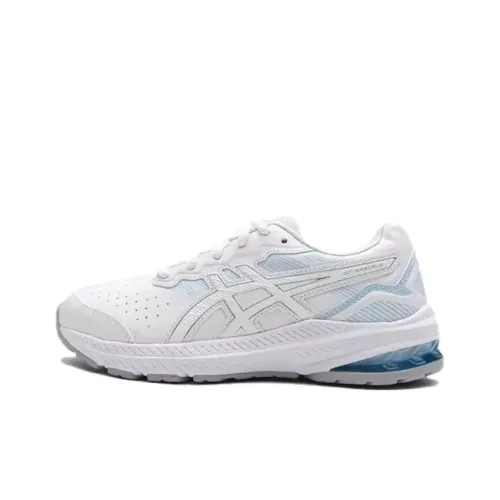 Asics GT 1000 Кожа 2 Износостойкий и Легкий Низкий Топ Детские Беговые Кроссовки Белые Подростки