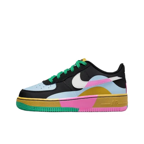 Nike Air FORCE 1 Детские Скейтбординги Низкий Топ Многоцветный Пэчворк Унисекс