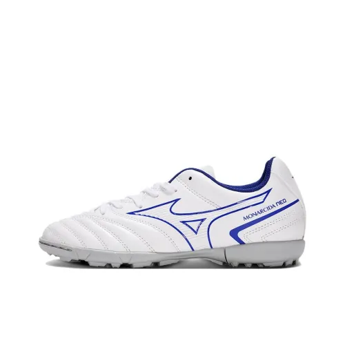 Mizuno Детские футбольные бутсы, низкий топ, белый и синий, унисекс