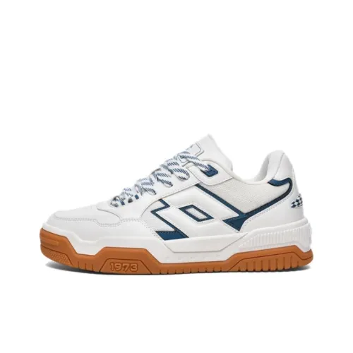 LOTTO Slip-resistant Abrasion-resistant Low-top Skateboard Shoes Unisex White Blue