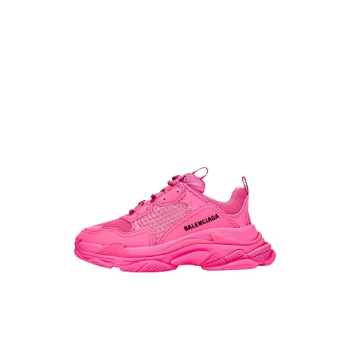 Balenciaga Triple S Low Топ Kids Lifestyle Shoes Розовый Children Возраст 3-7 лет