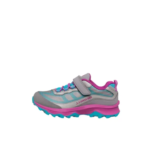 MERRELL Амортизация Износостойкий Низкий Топ Детская Туристическая Обувь Темно-Розовый Детский