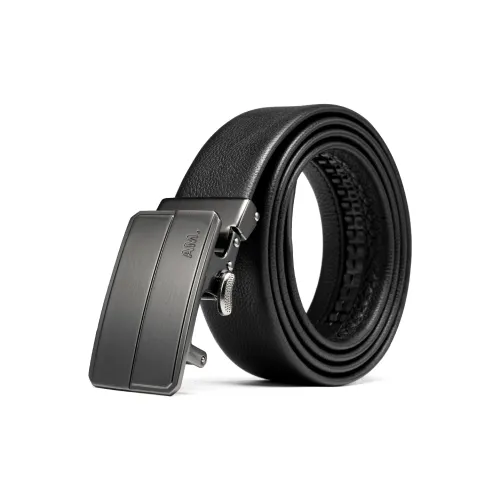 Anthony Miles Ремни из коровьей кожи Мужской Черный 3,4CM