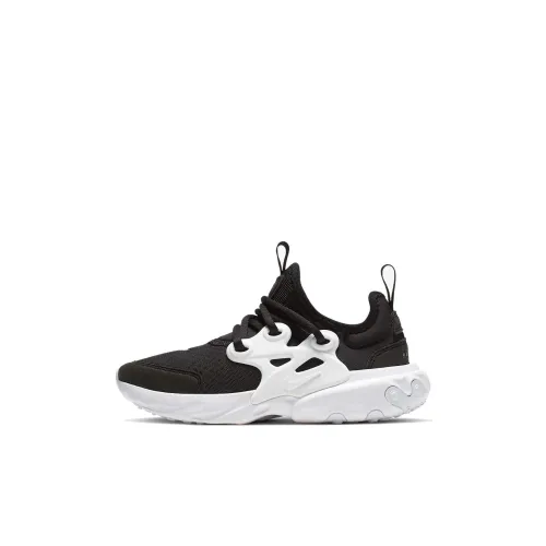 Nike React Presto Slip Resistant Abrasion Resistant Низкий Топ Детская Беговая Обувь Черная Детская