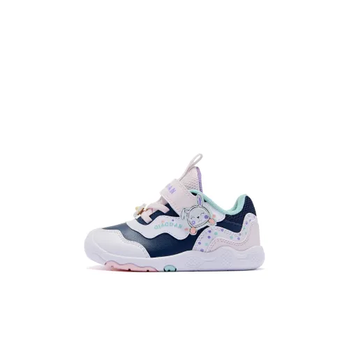 QIAODAN Противоскользящая устойчивая к истиранию низкий топ обувь для малышей графитовый синий белый Jordan для младенцев и малышей