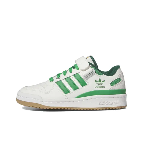 Adidas Originals FORUM Low Топ Детский Скейтбординг Белый Зеленый
