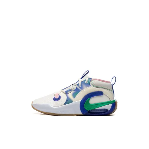 Nike Детские баскетбольные кроссовки Low Топ Белый синий зеленый Kids
