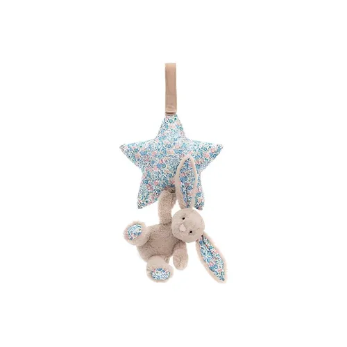 JELLYCAT Bunny Collection Цветочный принт Кролик Музыкальный Колокольчик Синий Куклы Плюшевая кукла Высота 28 см