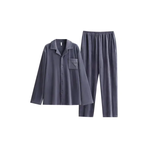 UAVAE Пижамный комплект мужской серый синий