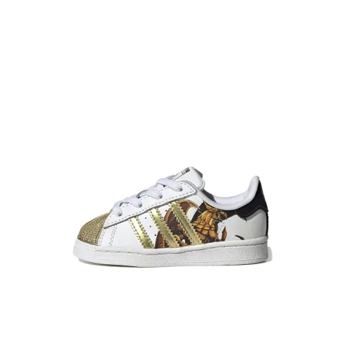 YU GI OH! x adidas originals SUPERSTAR Амортизация Низкий Топ Детский Скейтбординг Белый Желтый Детский