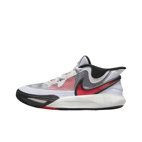 Nike Kyrie 8 Амортизация Износостойкий Низкий Топ Детские Баскетбольные Кроссовки Белый Красный