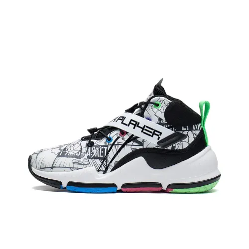 LINING YOUNG Амортизаторы Shock Absorbers Rebound MID Топ Детские Баскетбольные кроссовки Черный Белый