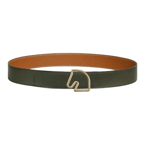 HERMES Телячья кожа Кожаные ремни Мужской Ширина 3,8 см