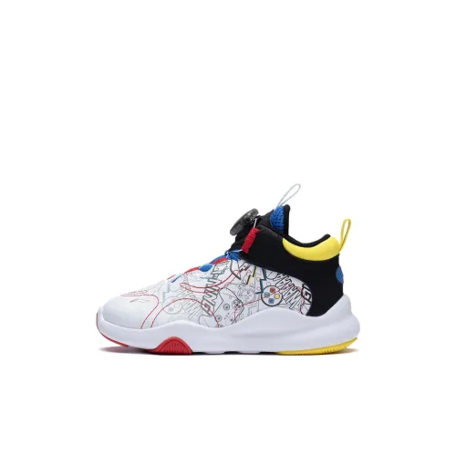 LINING YOUNG Game Day Амортизация MID Топ Детские беговые кроссовки Стандартный белый Детский