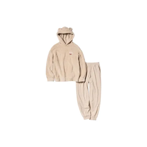 UNIQLO Shark Cat Collaboration Бежевый Женские Пижамные комплекты