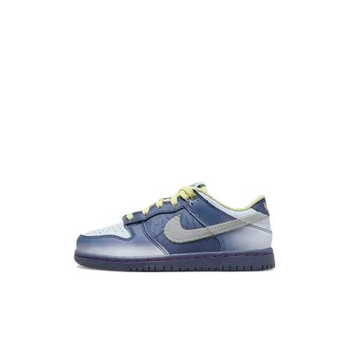 Nike Dunk Амортизация Износостойкий Низкий Топ Детские Скейтбординги Синий Детский