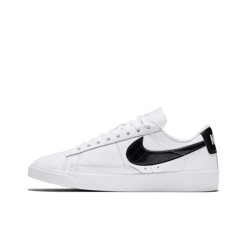Nike Blazer Non Slip Легкий Низкий Топ Скейтборд Кроссовки Женские Черный Белый