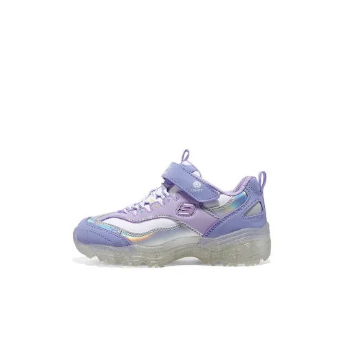 Skechers Kids Slip-resistant Abrasion-resistant Low Top Kids Lifestyle Shoes Lavender Kids Skechers Kids Скользящий устойчивый к истиранию низкий верх детская обувь для повседневной носки лаванда детский