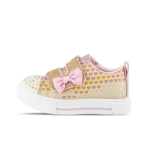 Skechers Twinkle Toes Twinkle Sparks Низкий Топ Детские Скейтбординги Золотой Розовый Детский