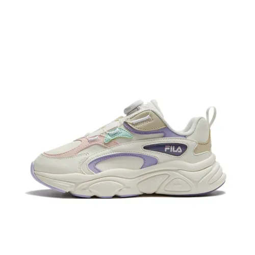 FILA KIDS MARS Износостойкий Дышащий Низкий Топ Детская Беговая Обувь Белый Подростки