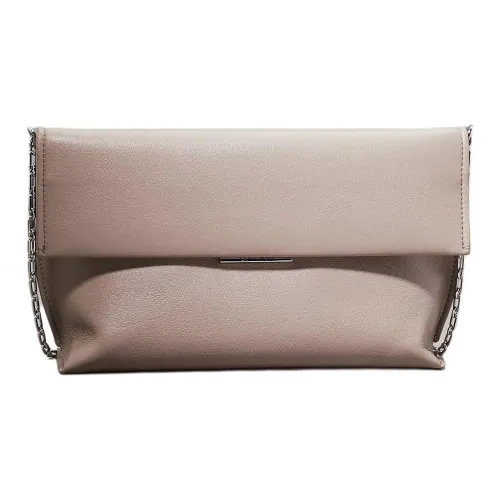 CALVIN KLEIN Зернистая текстура кожа искусственная кожа сумка через плечо сумка на плечо женская серый розовый