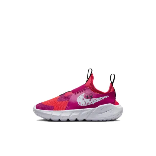 Nike Flex Runner 2 Амортизация Износостойкий Низкий Топ Детская Беговая Обувь Малиновый Красный Детский