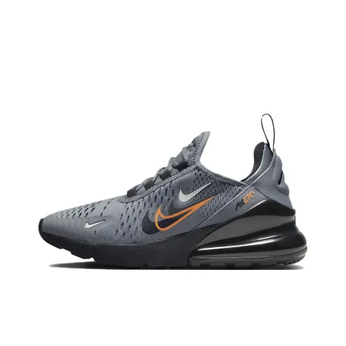 Nike Air Max 270 Износостойкие и Легкие Детские Лифтайн Шувз Серого цвета для Подростков