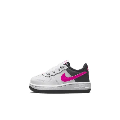 Nike Air Force 1 Low Устойчивый к истиранию Дышащий Низкий Топ Обувь для малышей Белый Черный Для младенцев и малышей