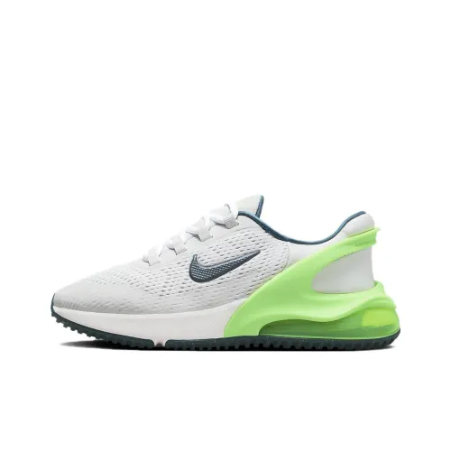 Nike Air Max 270 Устойчивый к истиранию Низкий Топ Детская Беговая Обувь Белый Зеленый