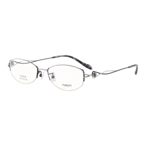 PORTS Титановый сплав Нерегулярная форма Оправы для очков Женские Черный