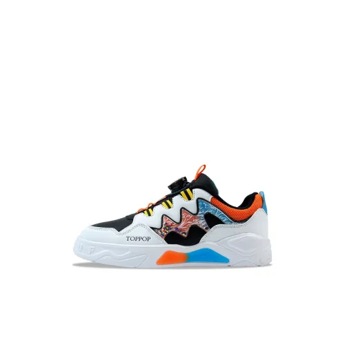 Toppo Low Топ Детские Скейтбординги Черный и Белый и Оранжевый Детский
