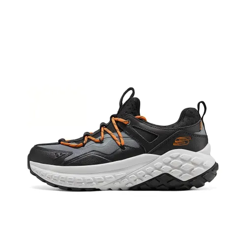 Skechers Sport Низкий Топ Повседневная Беговая Обувь Мужская Черная Оранжевая