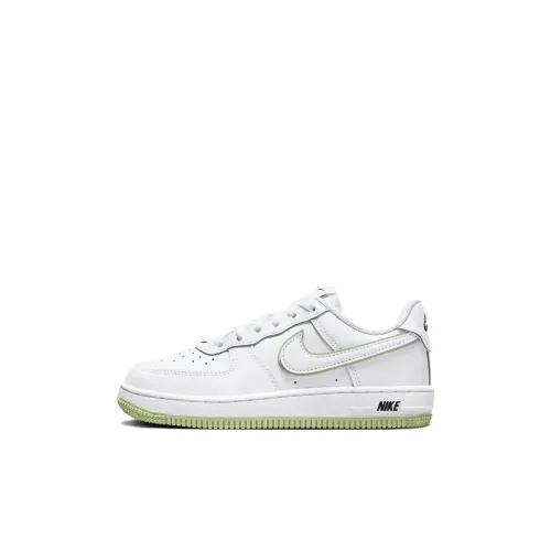 nike J Force 1 Устойчивый к истиранию Низкий Топ Детские Скейтбординги Белый Зеленый Дети Возрастом 3-7 Лет