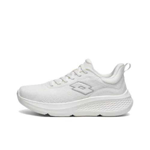 LOTTO Slip Anti-slip Abrasion Resistant Низкий Топ Повседневные Беговые кроссовки Женские Айвори Белый