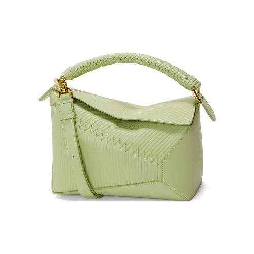 LOEWE Пазл Коровья кожа Сумка через плечо Сумка Маленькая Женская Светлая Груша