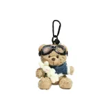 Синий и белый свитер с белым кроликом и бурым медведем