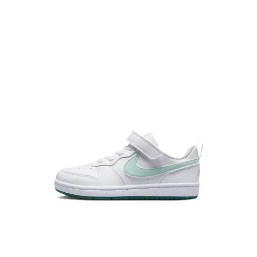 Nike Court Borough 2 BPV противоскользящий амортизирующий низкий топ для детских скейтбордингов белый зеленый