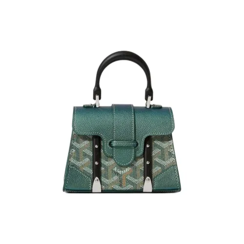 GOYARD Холст Телячья кожа Сумка через плечо Сумка Мини Женская Жемчужная Зеленая